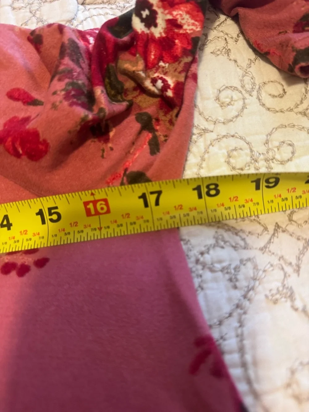 Pomelo Girls Floral Tunic Dress Coral Long Sleeve Swing Top Size 6/7